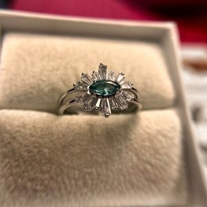 Bomb Party The Sterling Club Lab Created Blue Green Bicolor Alexandrite + .925 S